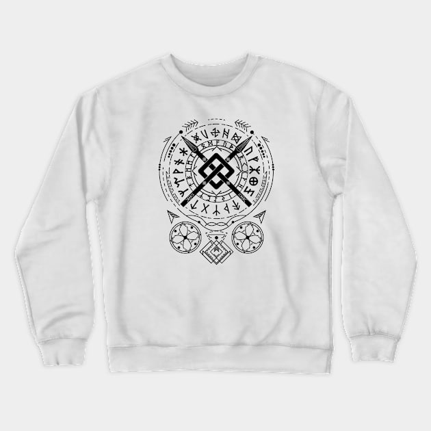 Gungnir - The Spear of Odin | Norse Pagan Symbol Crewneck Sweatshirt by CelestialStudio